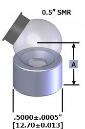 Brunson 0.5THS Target Holder for Laser Tracker SMR