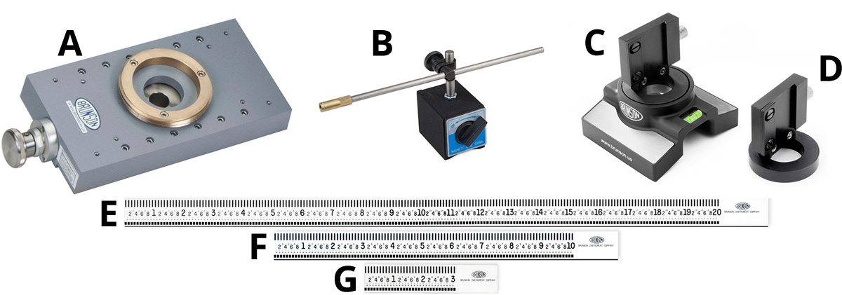 Sawmill alignment kit components